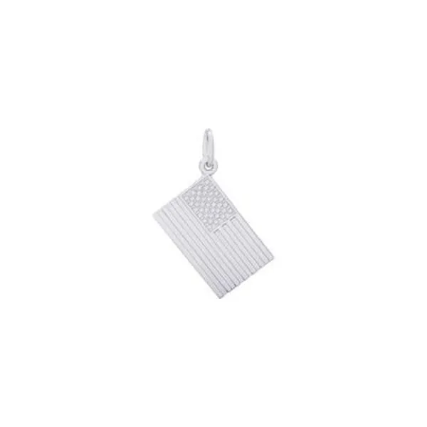 SS American Flag Charm Vaughan's Jewelry Edenton, NC