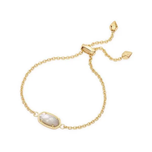 Elaina Adjustable Bracelet, Gold/Ivory MOP Vaughan's Jewelry Edenton, NC