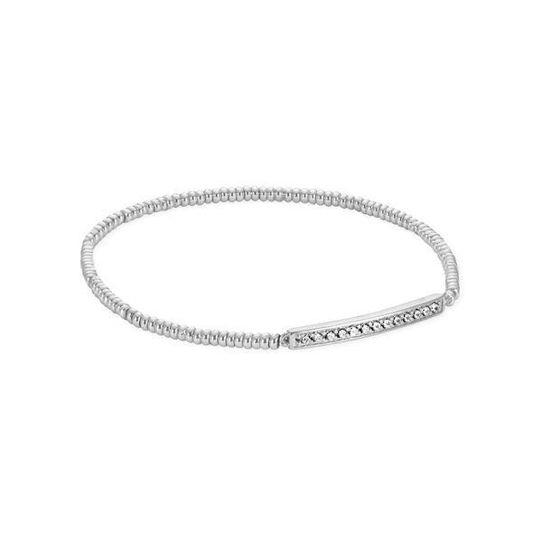 Addison Bar Stretch Bracelet - White/CZ - F20 Vaughan's Jewelry Edenton, NC