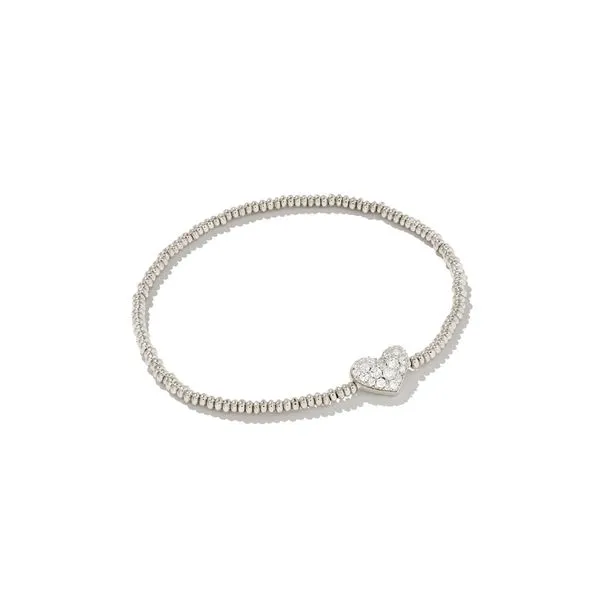 Ari Pave Crystal Stretch Bracelet - Rhodium/White Crystal -- WIN22 Vaughan's Jewelry Edenton, NC