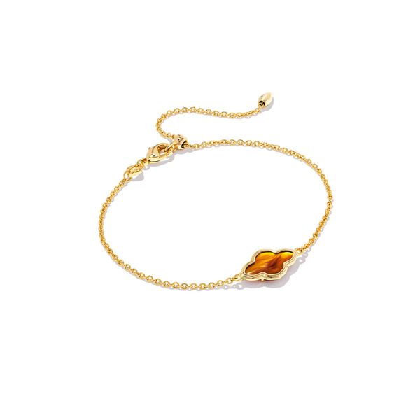 Framed Abbie Delicate Chain Bracelet - Gold/Marbled Amber Illusion - FALL23 Vaughan's Jewelry Edenton, NC