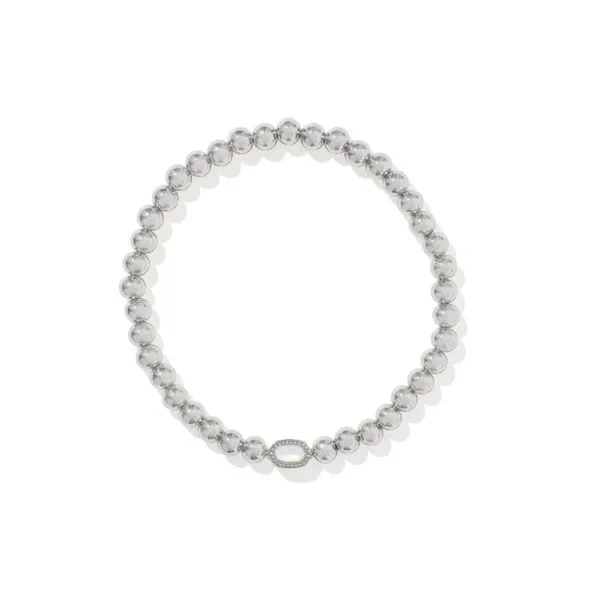 Mini Elaina Stretch Bracelet - Rhodium/MOP Vaughan's Jewelry Edenton, NC