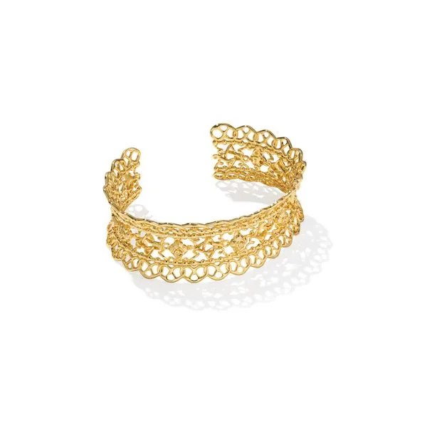 Krista Lace Cuff Bracelet - Gold M/L Vaughan's Jewelry Edenton, NC