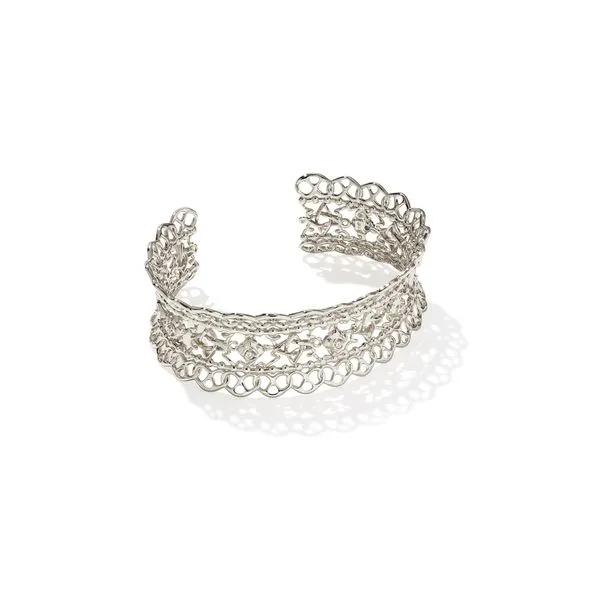 Krista Lace Cuff Bracelet - Rhodium S/M Vaughan's Jewelry Edenton, NC