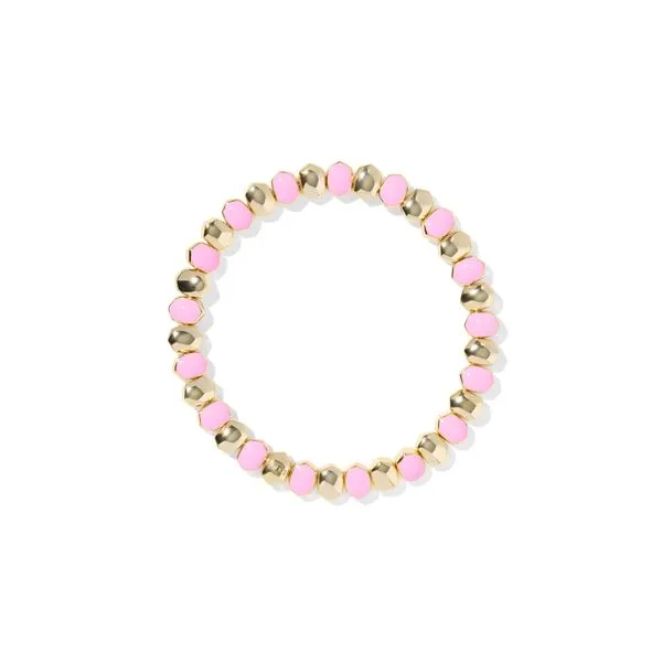 Daphne Enamel Stretch Bracelet - Gold/Light Pink Enamel Vaughan's Jewelry Edenton, NC