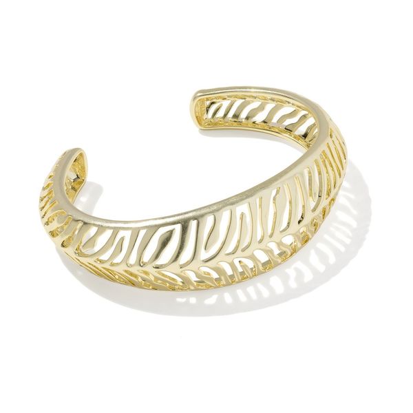 Tiger Striped Mikki Cuff Bracelet M/L, Gold Vaughan's Jewelry Edenton, NC