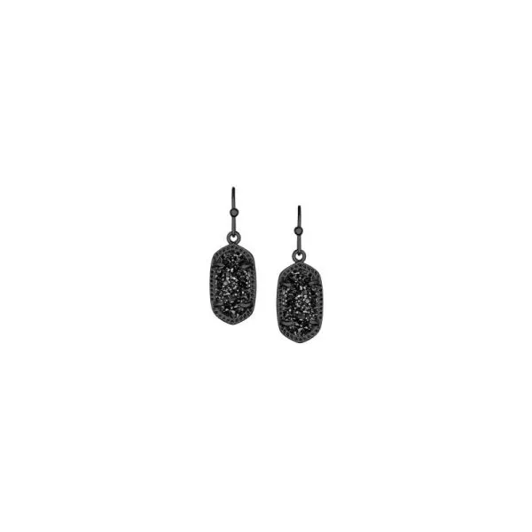 Lee Earring, Gunmetal/Black Drusy Vaughan's Jewelry Edenton, NC