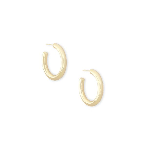 Colette Hoop Earring, Gold Metal - W19 Vaughan's Jewelry Edenton, NC