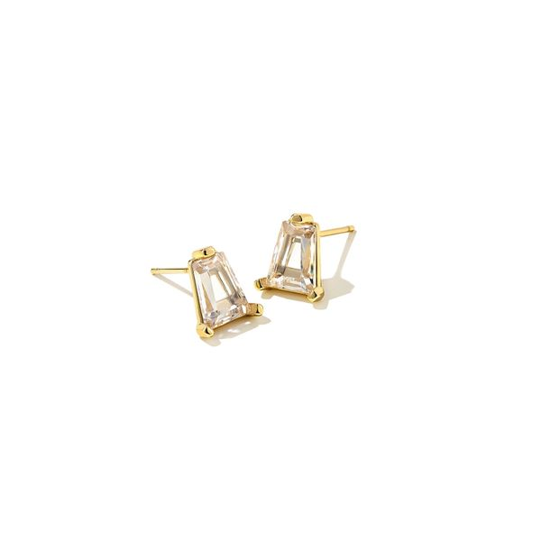 Blair Stud Earring - Gold/White Crystal - WIN22 Vaughan's Jewelry Edenton, NC