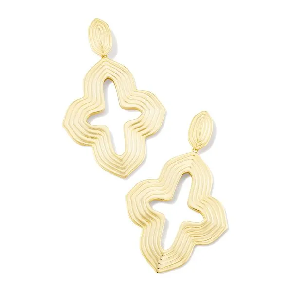 Abbie Metal Statement Earrings - Gold - FALL23 Vaughan's Jewelry Edenton, NC