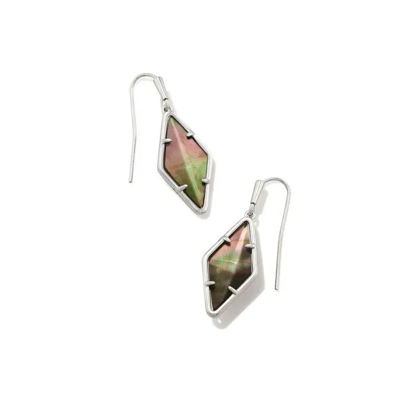 Kinsley Drop Earrings - Rhodium/Black MOP - WIN23 Vaughan's Jewelry Edenton, NC