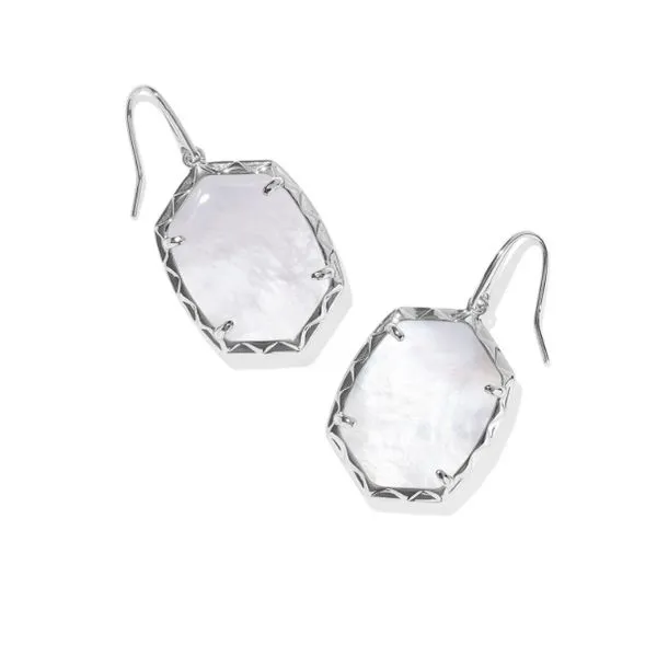 Daphne Drop Earrings - Rhodium/Ivory MOP Vaughan's Jewelry Edenton, NC