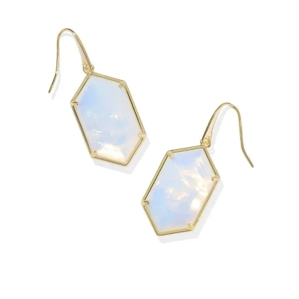Hallie Drop Earrings - Gold/Opalite Illusion Vaughan's Jewelry Edenton, NC