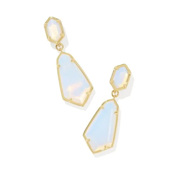 Hallie Convertible Drop Earrings - Gold/Opalite Illusion Vaughan's Jewelry Edenton, NC