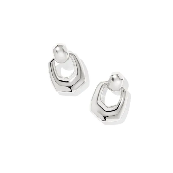 Kaitlin Open Frame Earrings - Rhodium Vaughan's Jewelry Edenton, NC