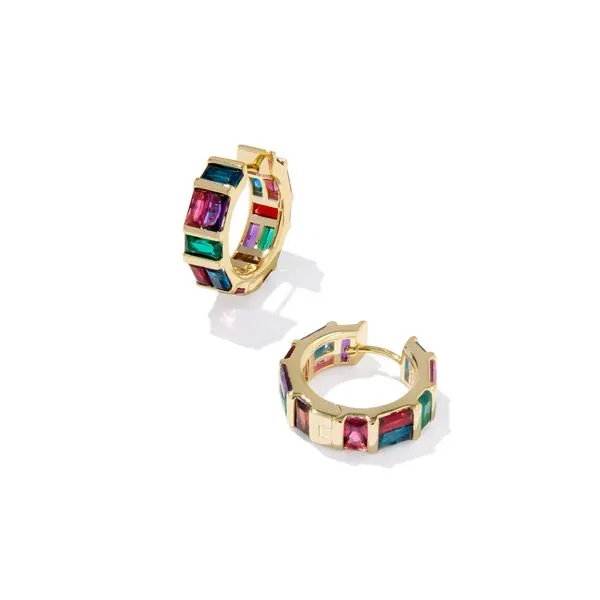 Jamie Huggie Earrings - Gold/Multi Mix Vaughan's Jewelry Edenton, NC