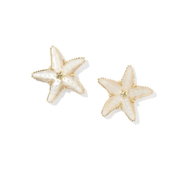 Parker Starfish Stud Earrings - Gold/Natural MOP Vaughan's Jewelry Edenton, NC