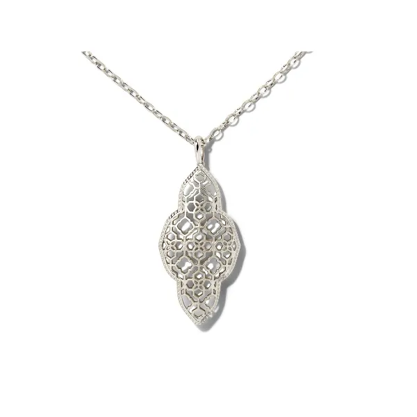 Abbie Long Pendant Necklace Rhodium/Filigree  --  WIN21 Vaughan's Jewelry Edenton, NC