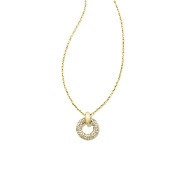 Mikki Pave Pendant Necklace -- Gold/White CZ WIN23 Vaughan's Jewelry Edenton, NC