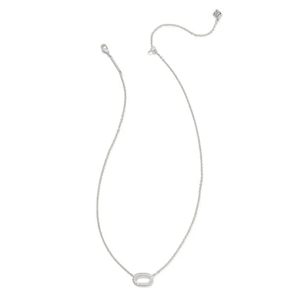 Elisa Ridge Open Frame Necklace - Rhodium -- SPRING24 Vaughan's Jewelry Edenton, NC