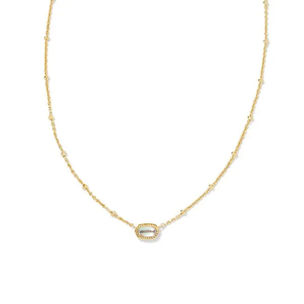 Mini Elisa Satellite Necklace - Gold/Dichroic Glass Vaughan's Jewelry Edenton, NC