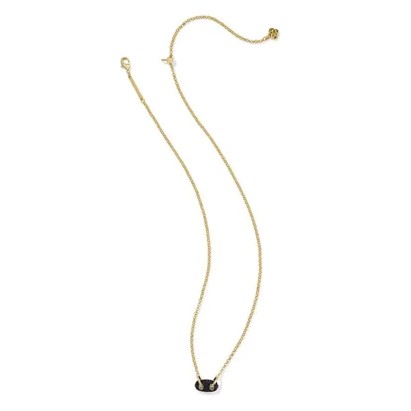 Bailey Pendant Necklace - Gold/Black Crystal Vaughan's Jewelry Edenton, NC