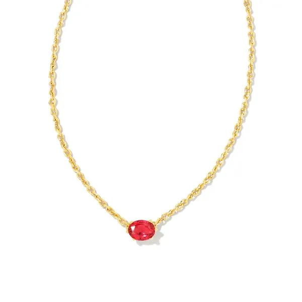 Cailin Pendant Necklace - Gold/Red Crystal Vaughan's Jewelry Edenton, NC