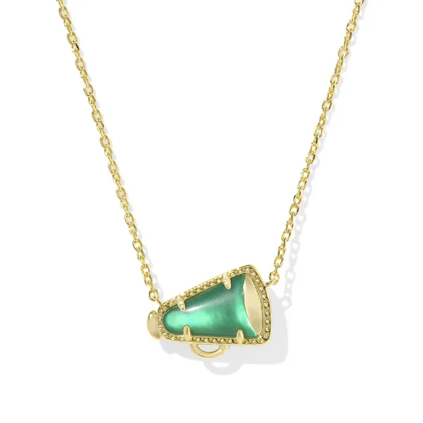 Cheer Short Pendant Necklace Gold Emerald Illusion Vaughan's Jewelry Edenton, NC
