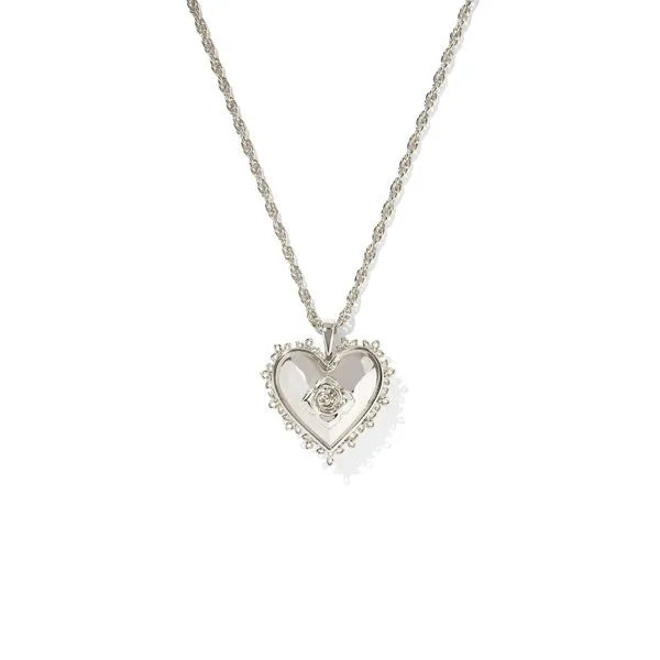 Mallory Rose Locket Necklace - Rhodium Vaughan's Jewelry Edenton, NC
