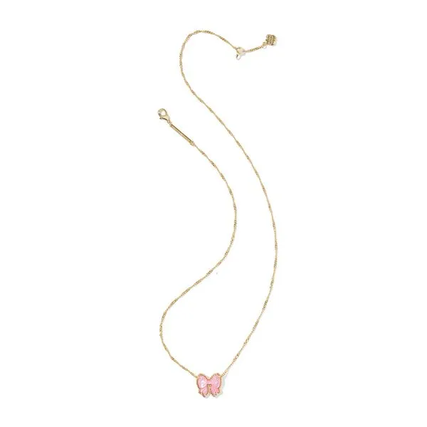 Haley Bow Short Pendant Necklace - Gold/Blush MOP Vaughan's Jewelry Edenton, NC