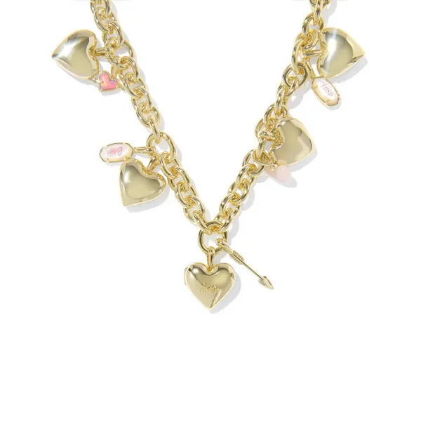 Jayna Statement Charm Necklace - Gold/Ivory MOP Vaughan's Jewelry Edenton, NC