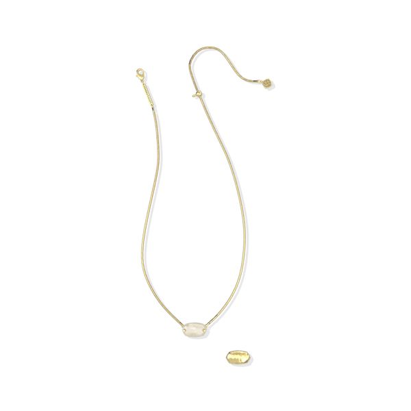 Elisa Riveted Pendant Necklace - Gold/Ivory MOP Vaughan's Jewelry Edenton, NC