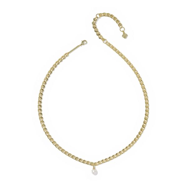 Oakland Pearl Chain Necklace - Gold/Freshwater Pearl Vaughan's Jewelry Edenton, NC