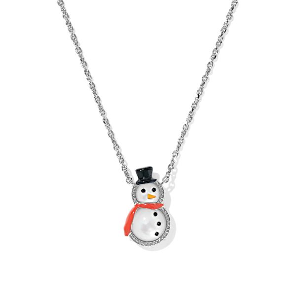 Snowman Short Pendant Necklace - Rhodium/Ivory MOP Vaughan's Jewelry Edenton, NC