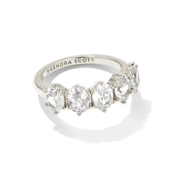 Cailin Crysal Band Ring - Rhodium/White CZ Vaughan's Jewelry Edenton, NC