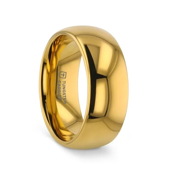 10, 8mm Oro Tungsten Traditional Domed GP Polished Ring Vaughan's Jewelry Edenton, NC