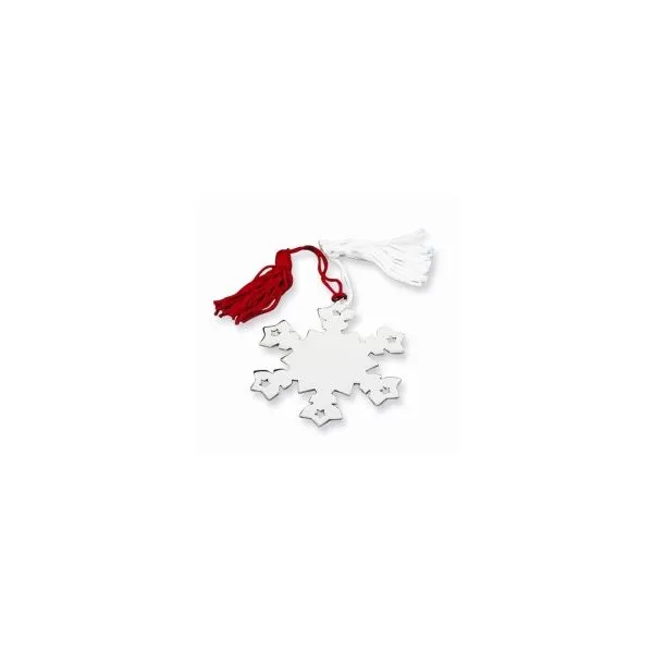 Nickel-plated White Tassel Snowflake Ornament Vaughan's Jewelry Edenton, NC