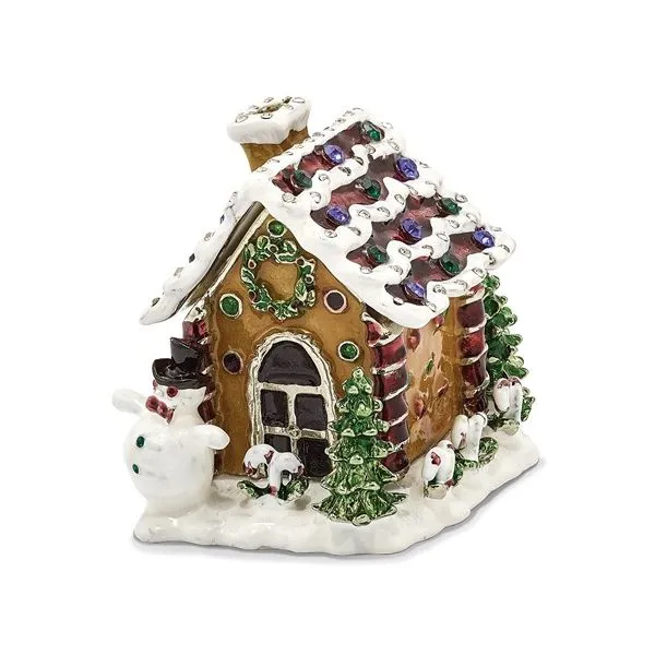 Bejeweled LEBKUCHENHAUS Gingerbread House Trinket Box Vaughan's Jewelry Edenton, NC