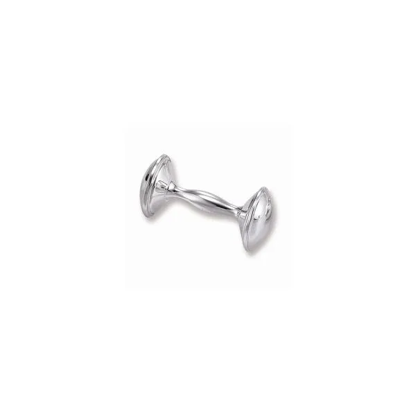 Silver-Plated Dumbbell Rattle Vaughan's Jewelry Edenton, NC