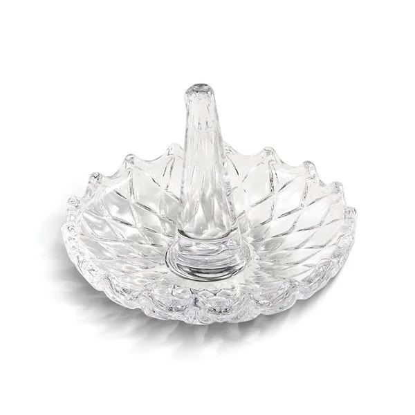 Round Etched Glass Ring Holder Vaughan's Jewelry Edenton, NC