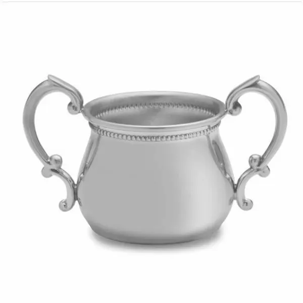 Empire Polished Pewter Beaded Double Handle Baby Cup Vaughan's Jewelry Edenton, NC