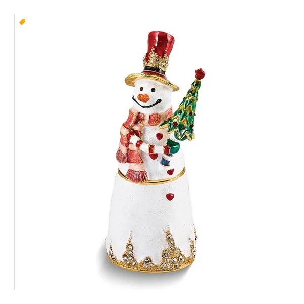 Bejeweled RED Hat Freindly Snowman Trinket Box Vaughan's Jewelry Edenton, NC