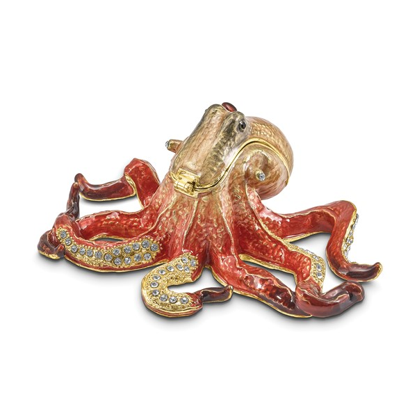 Bejeweled OLA Octopus Trinket Box with Matching 18 Inch Necklace Vaughan's Jewelry Edenton, NC