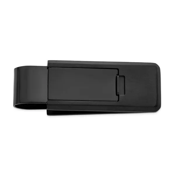 Kelly Waters Stainless Steel Black IP-plated Flip Money Clip Vaughan's Jewelry Edenton, NC