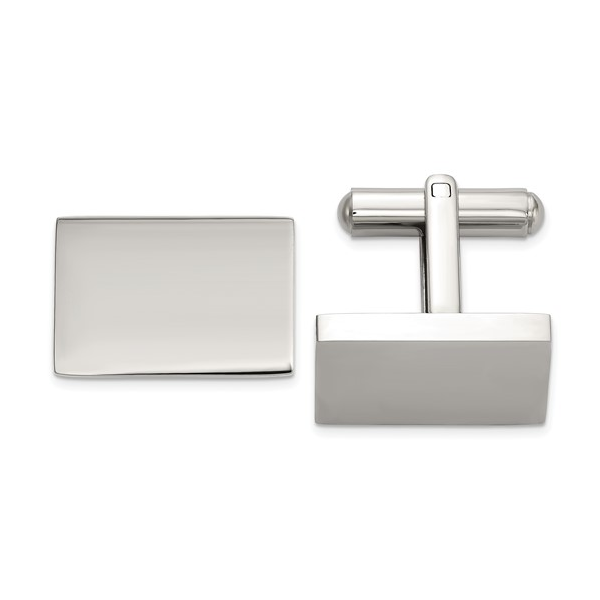 Stainless Steel Rectangle Cuff Links Vaughan's Jewelry Edenton, NC