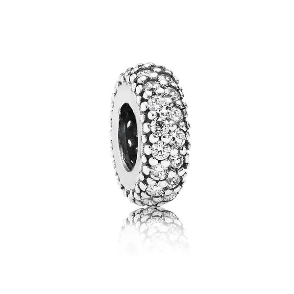 Sparkle Spacer Charm, Clear CZ Vaughan's Jewelry Edenton, NC