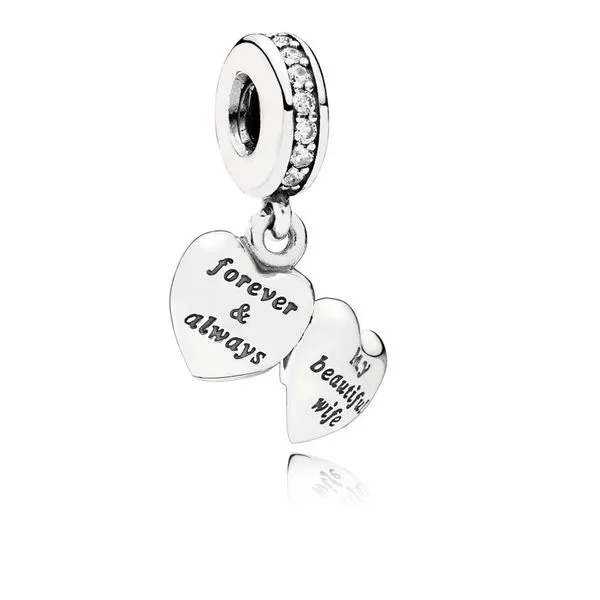 My Beautiful Wife Dangle Charm, Clear CZ --- RETIRED Vaughan's Jewelry Edenton, NC
