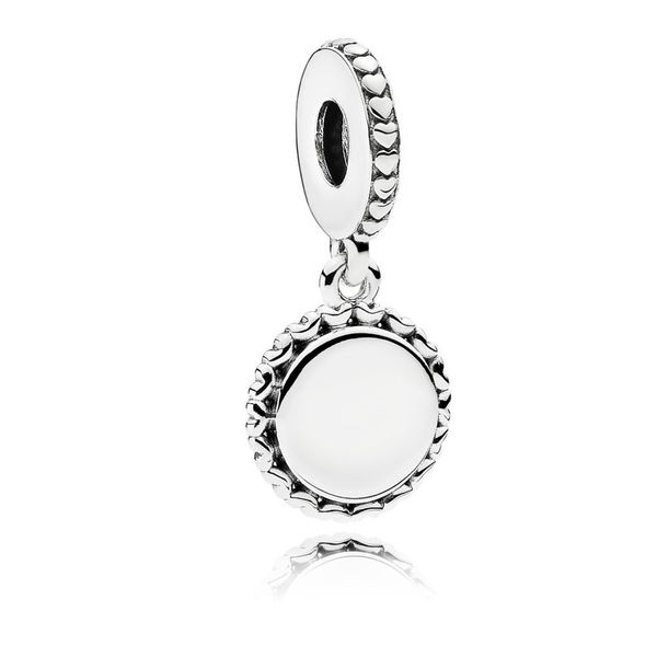 Engravable Dangle with Heart Accents Charm Vaughan's Jewelry Edenton, NC