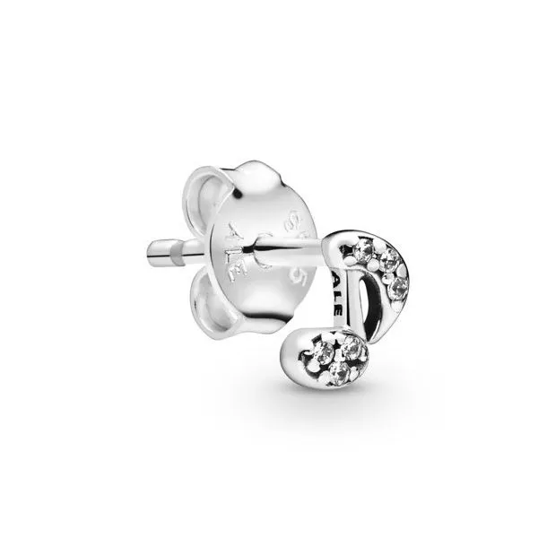 Pandora Me My Musical Note Single Stud, Clear CZ--RETIRED Vaughan's Jewelry Edenton, NC