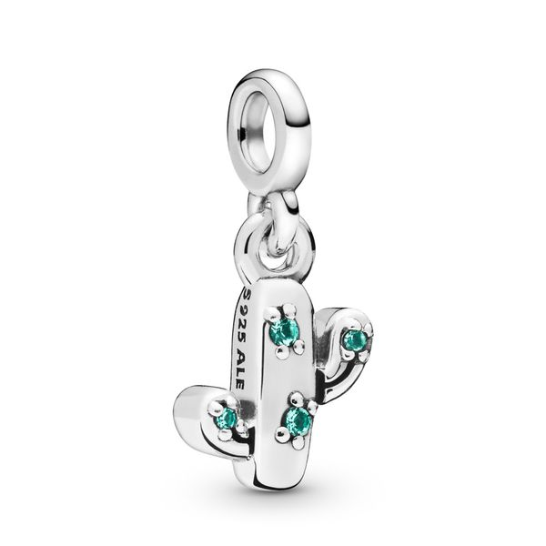 Pandora Me My Lovely Cactus Dangle, Green Crystals  --  RETIRED Charm Vaughan's Jewelry Edenton, NC